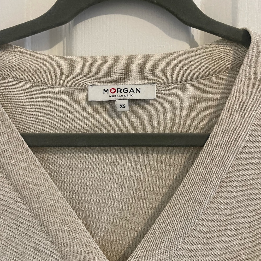 Golden beige Morgan dress